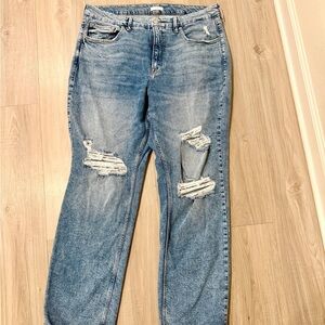 Good American Distressed Blue Jeans